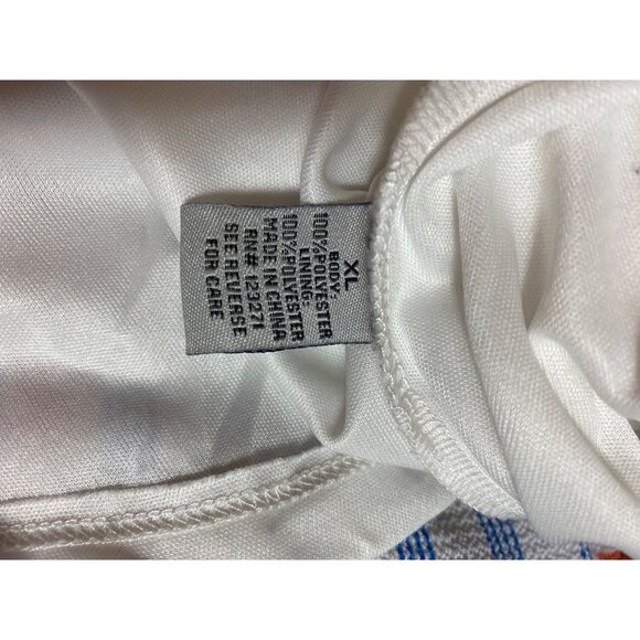 Floral & Striped Dress XL Short Sleeve Tie Sleeve Detail Zipper Feminine Cute - Picture 7 of 9